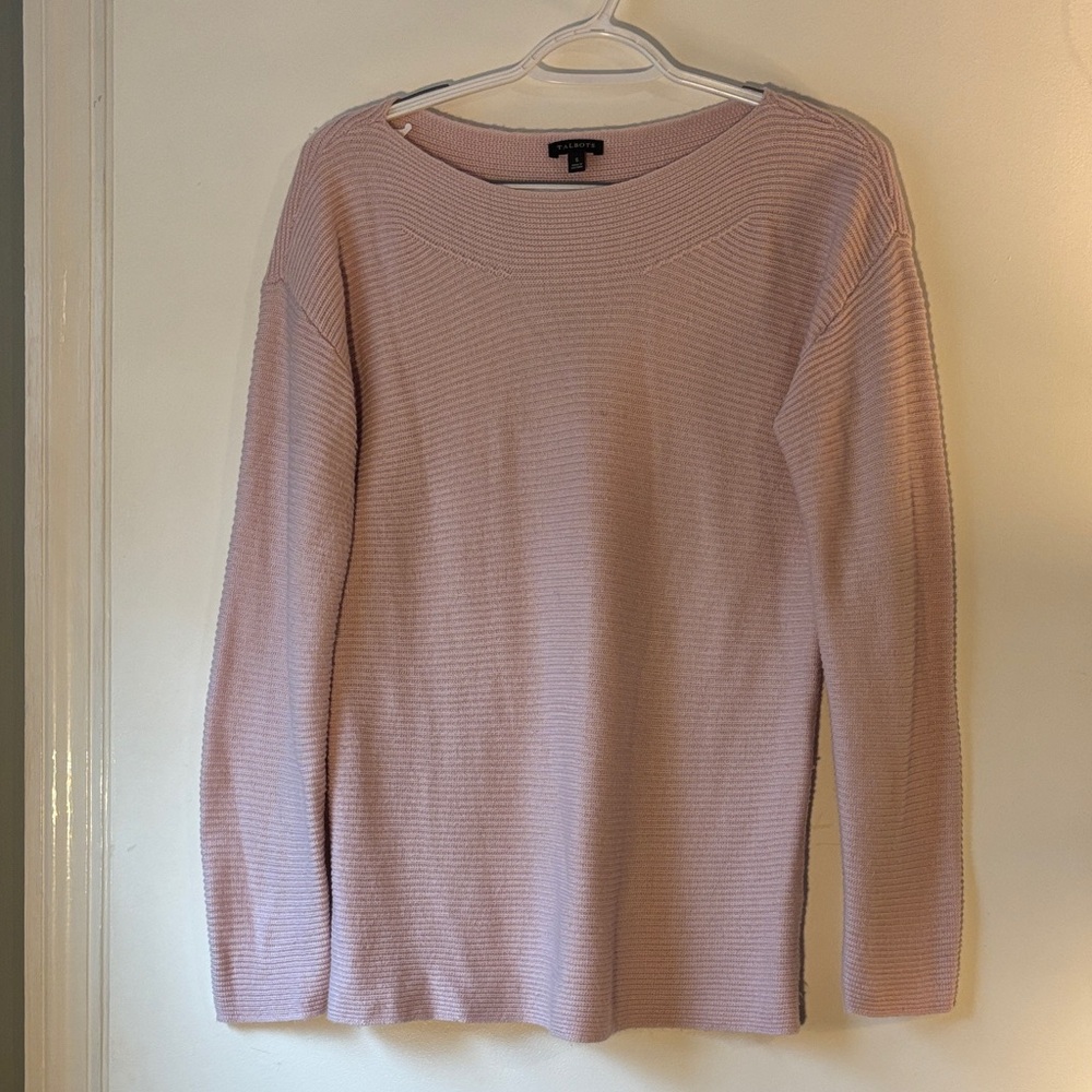 Talbots Light Pink Ribbed Knit Top